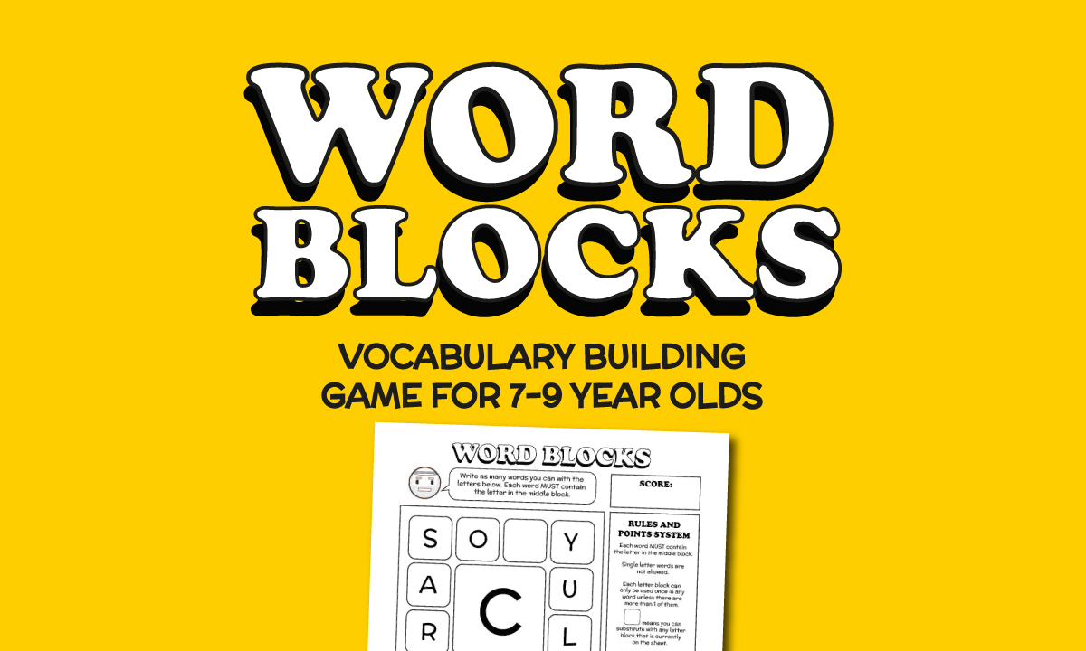 Word Blocks: Vocabulary Building Game for 7 to 9 Year Olds