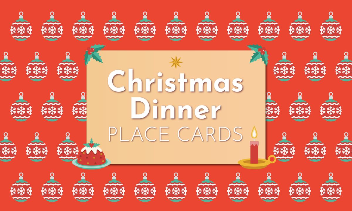 Design Christmas Dinner Place Cards