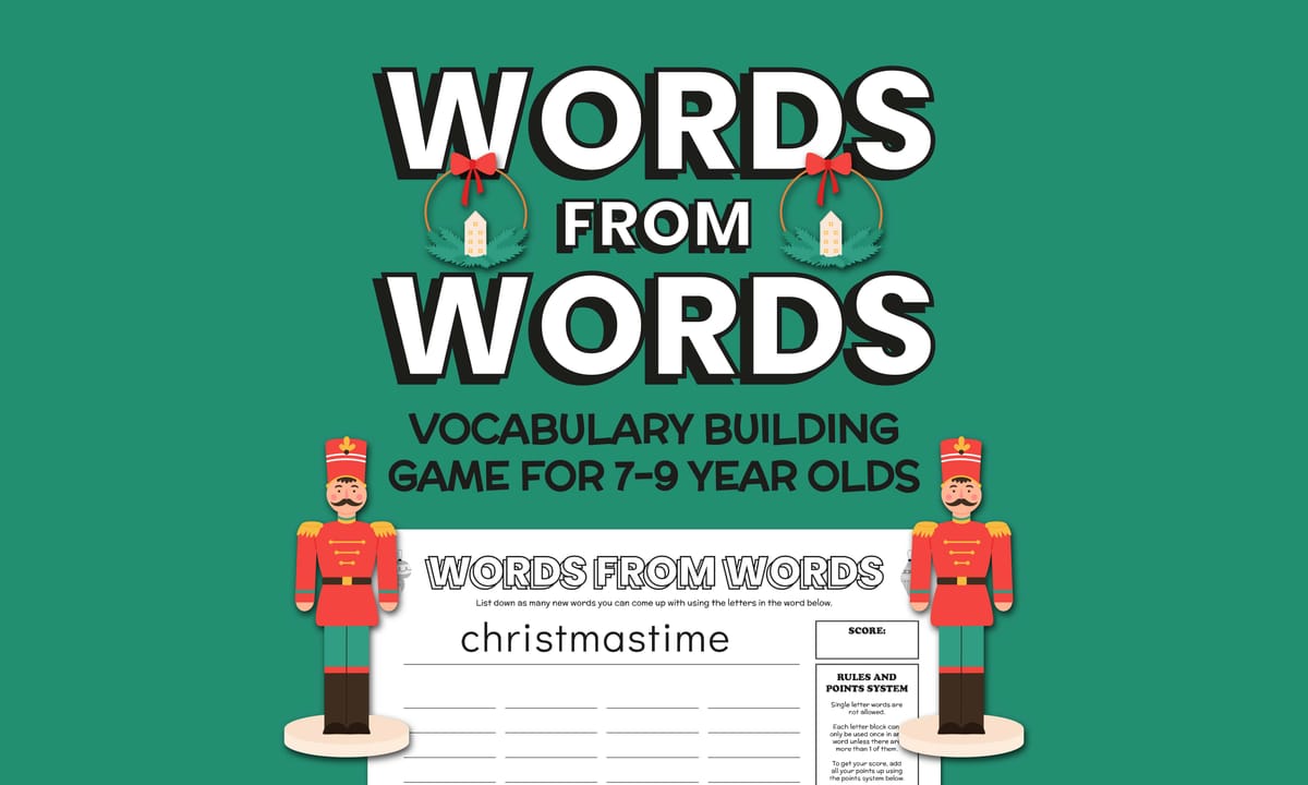Words from Words: Vocabulary Game - December Edition