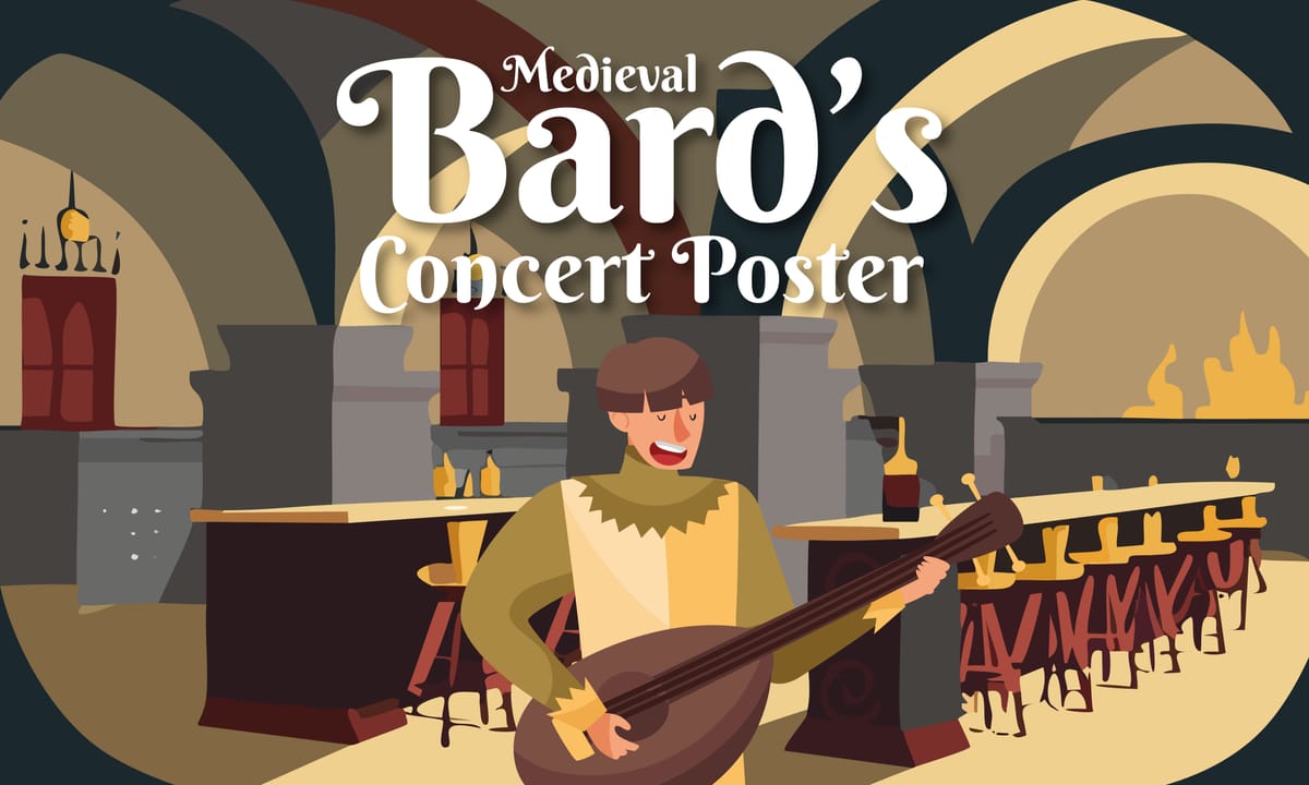 Design a Medieval Bard's Concert Poster