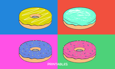 Paint Pop Art Doughnuts