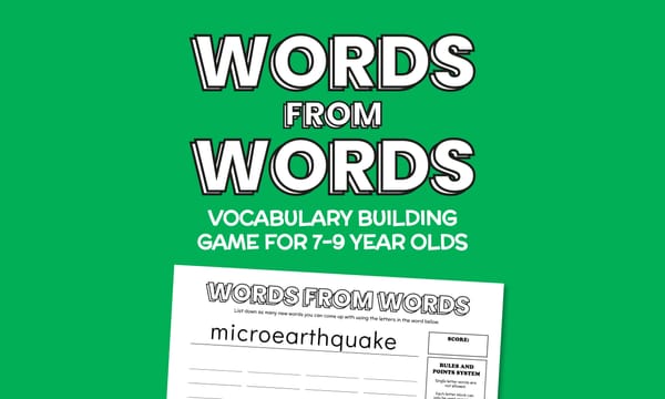 Words from Words: Vocabulary Game