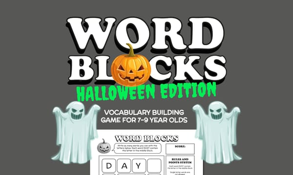 Word Blocks: Halloween Edition -Vocabulary Game