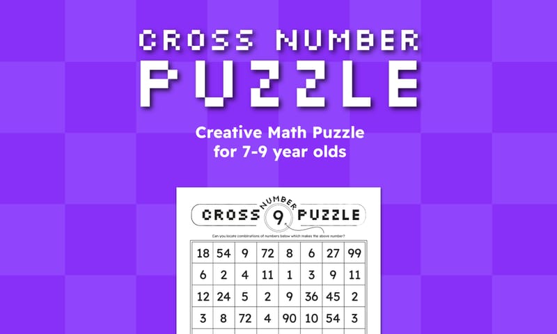 Cross-Number Puzzle: Creative Math Activity