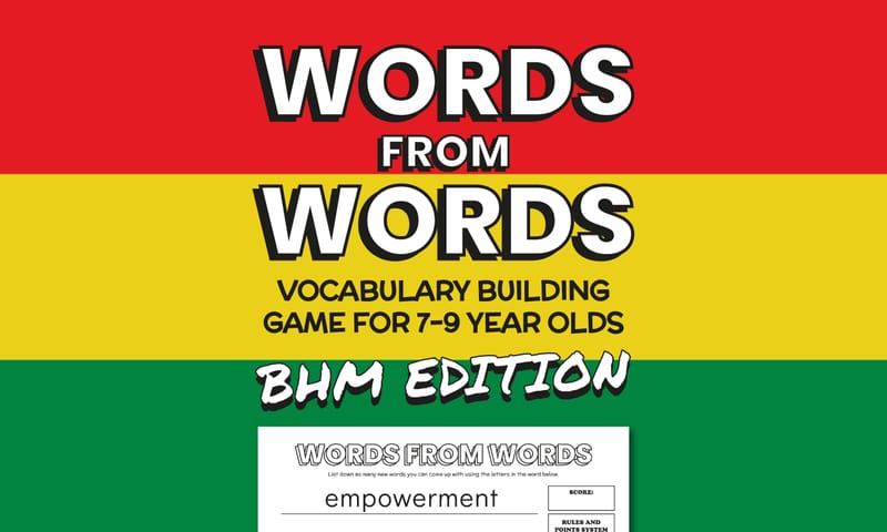 Words from Words: Vocabulary Game - BHM Edition