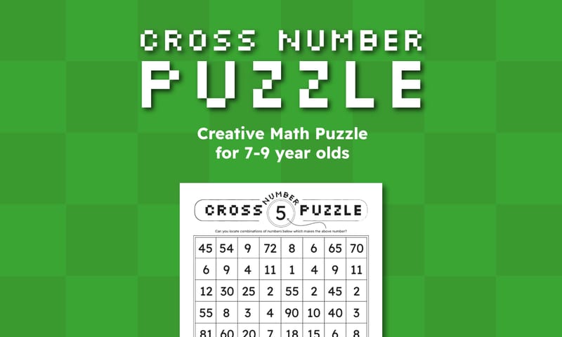 Cross-Number Puzzle: Creative Math Activity